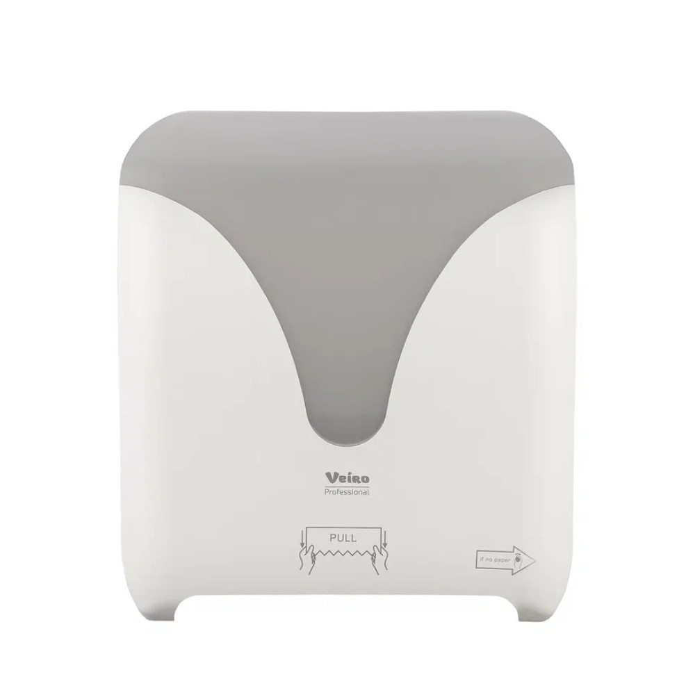 Диспенсер для полотенец рулонных "VEIRO Professional POD", пластик, белый - 5