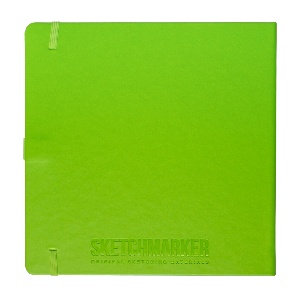 Скетчбук "Sketchmarker", 80 листов, 20x20 см, 140 г/м2, зеленый луг  - 2