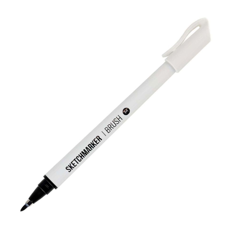 Ручка капиллярная "Sketchmarker brush medium", черный