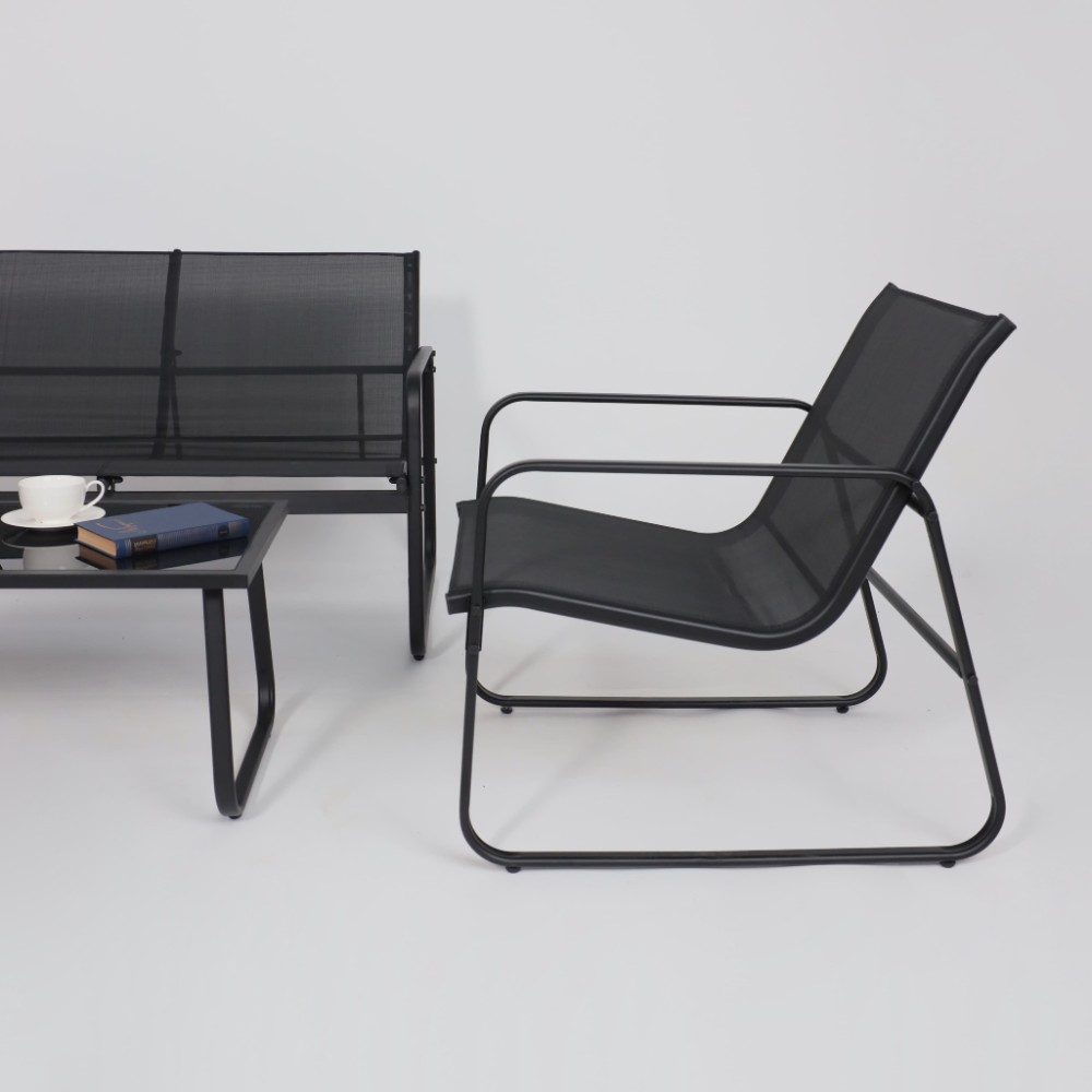 Комплект мебели садовой AksHome VERANDA (кресло 2 шт, диван 1 шт, стол 1 шт), черный - 15