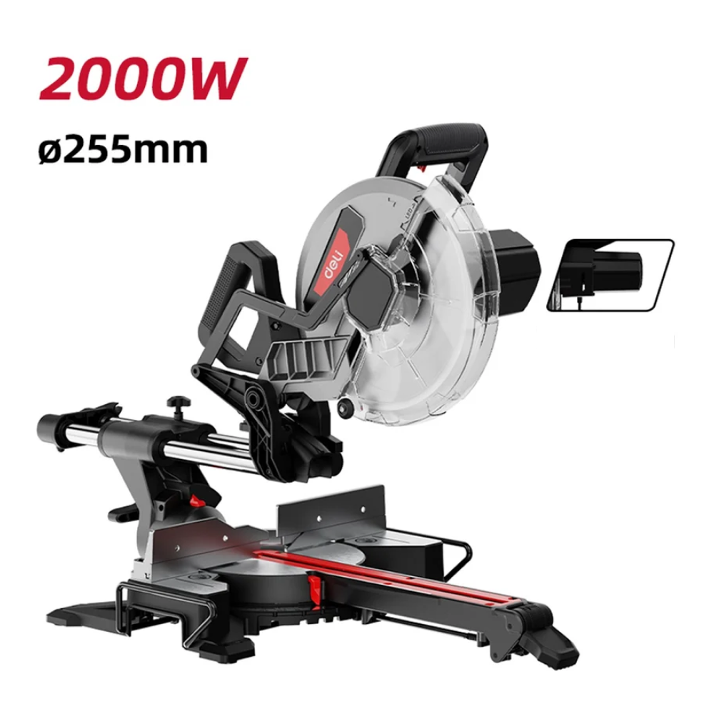 Торцовочная пила Deli RS EDE570, с протяжкой, 2000 Вт, 255 х 30 мм - 2