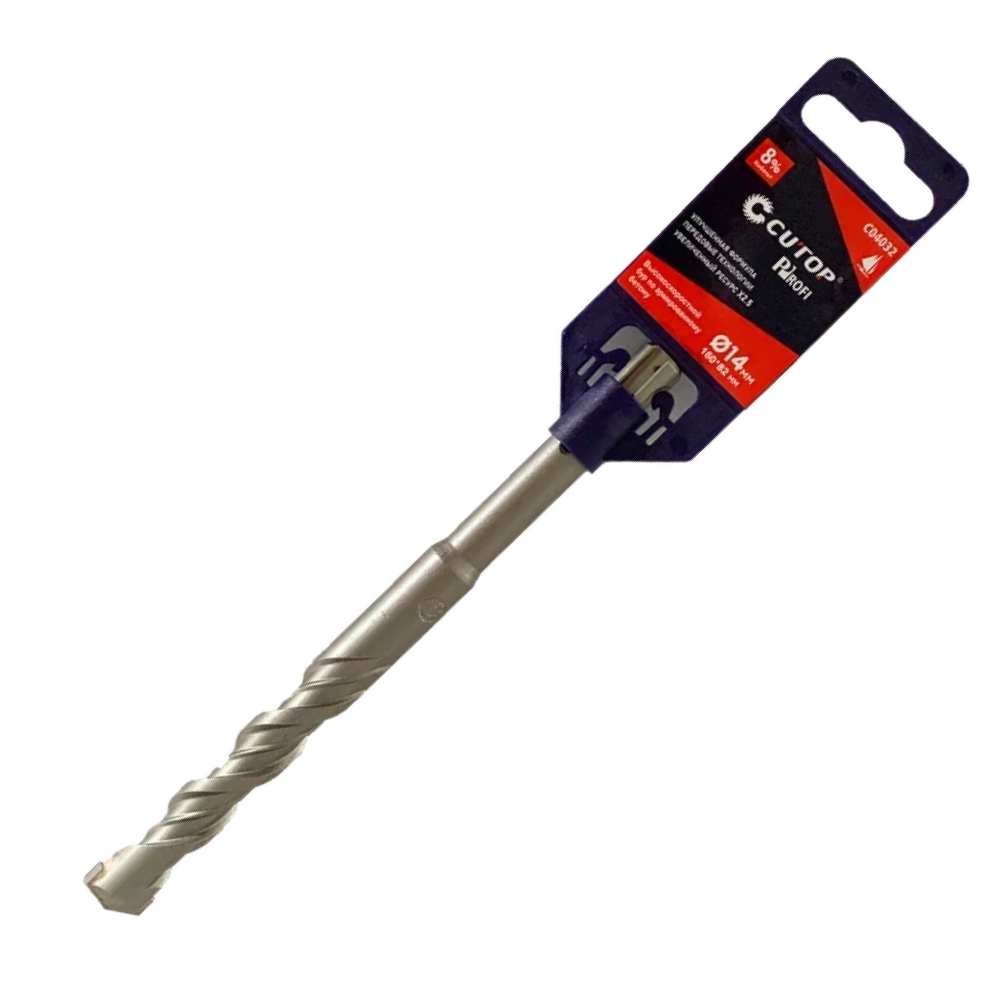 Бур по бетону CUTOP Profi C04032, 14х160 мм, SDS+, двойная резьба