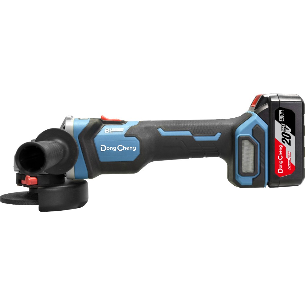 Угловая шлифмашина DongCheng DCSM04-125 (TYPE EM), 125 мм, 2 АКБ, 4 Ач, З/У 2 А
