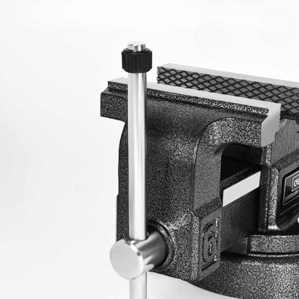 Тиски стальные Deli YS EDL2904Z, поворотные, с наковальней, 4"-100 мм - 6