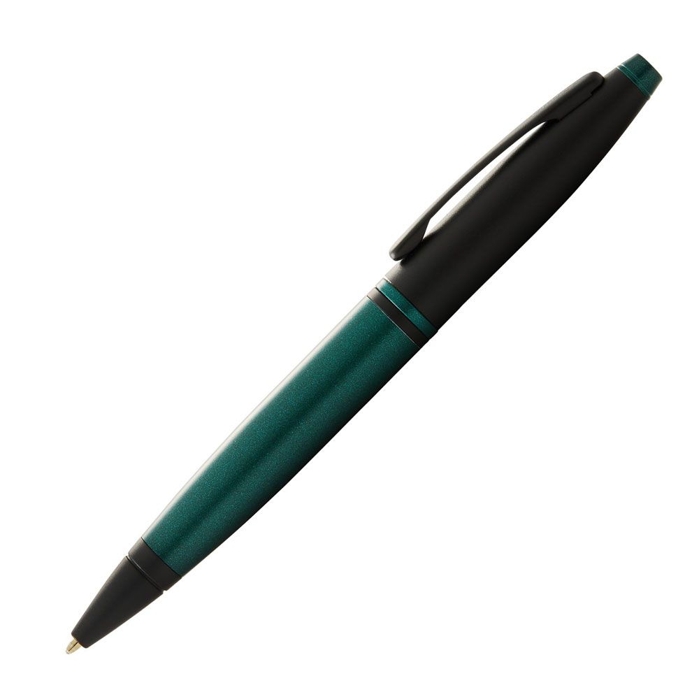Ручка шариковая автоматическая "Cross Calais Matte Green and Black Lacquer", 0.7 мм, матовый зеленый, черный, стерж. черный