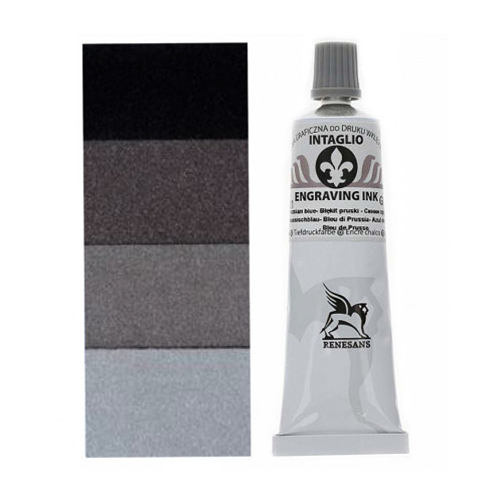Краски для печати "Intaglio ink", 50 теплый черный, 60 мл