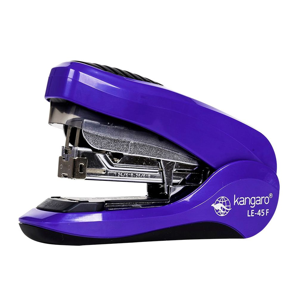 Скобосшиватель "LE-45F" + скоба, 24/6, 24/8, 26/6, 26/8, 30-40 листов, темно-синий, на 50% меньше усилий при нажатии