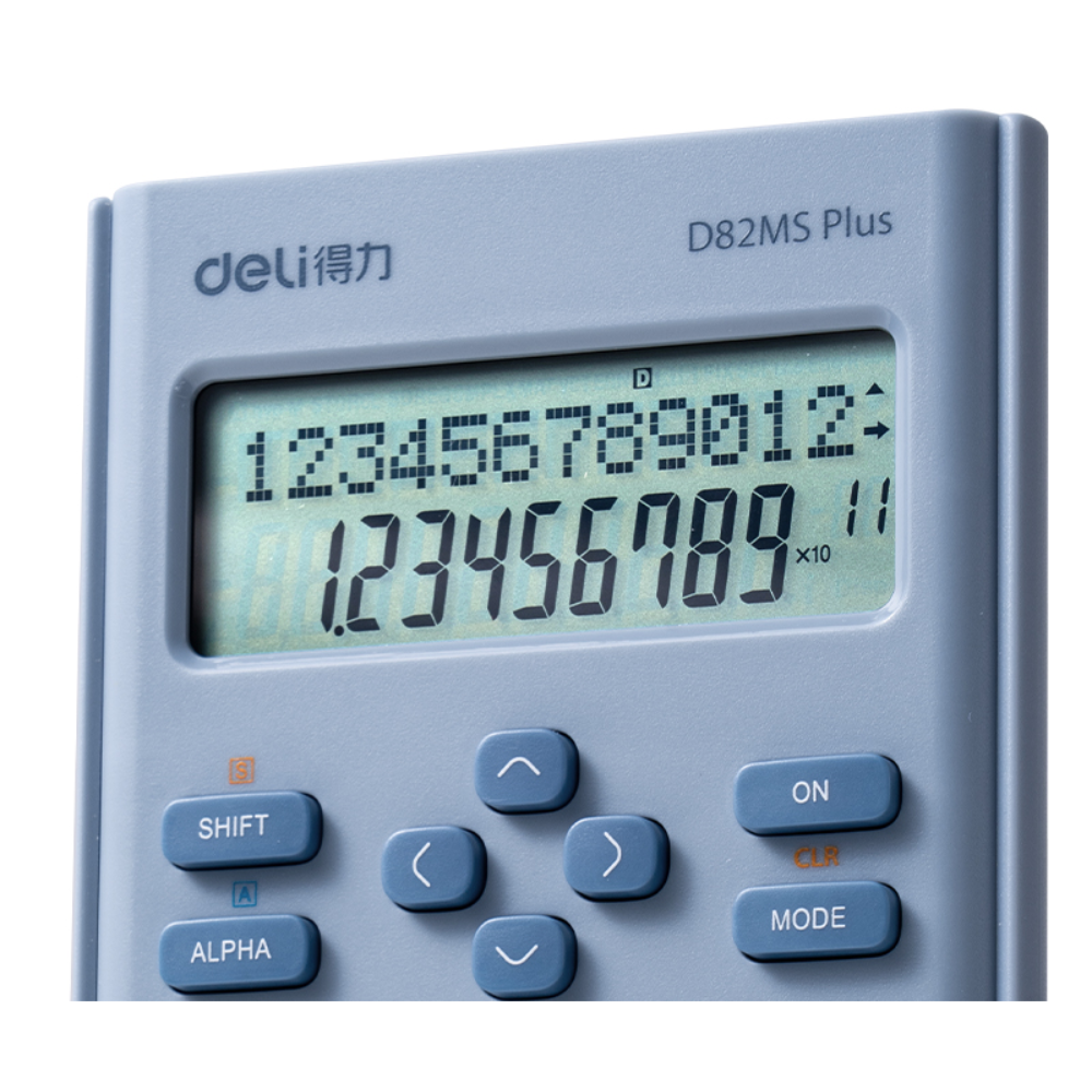 Калькулятор научный Deli Core "D82MS Plus", 240F-10+2 разряда, светло-синий 