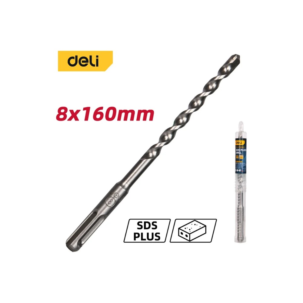 Бур по бетону Deli YS EDH-Y08160, 8x160 мм, SDS-PLUS