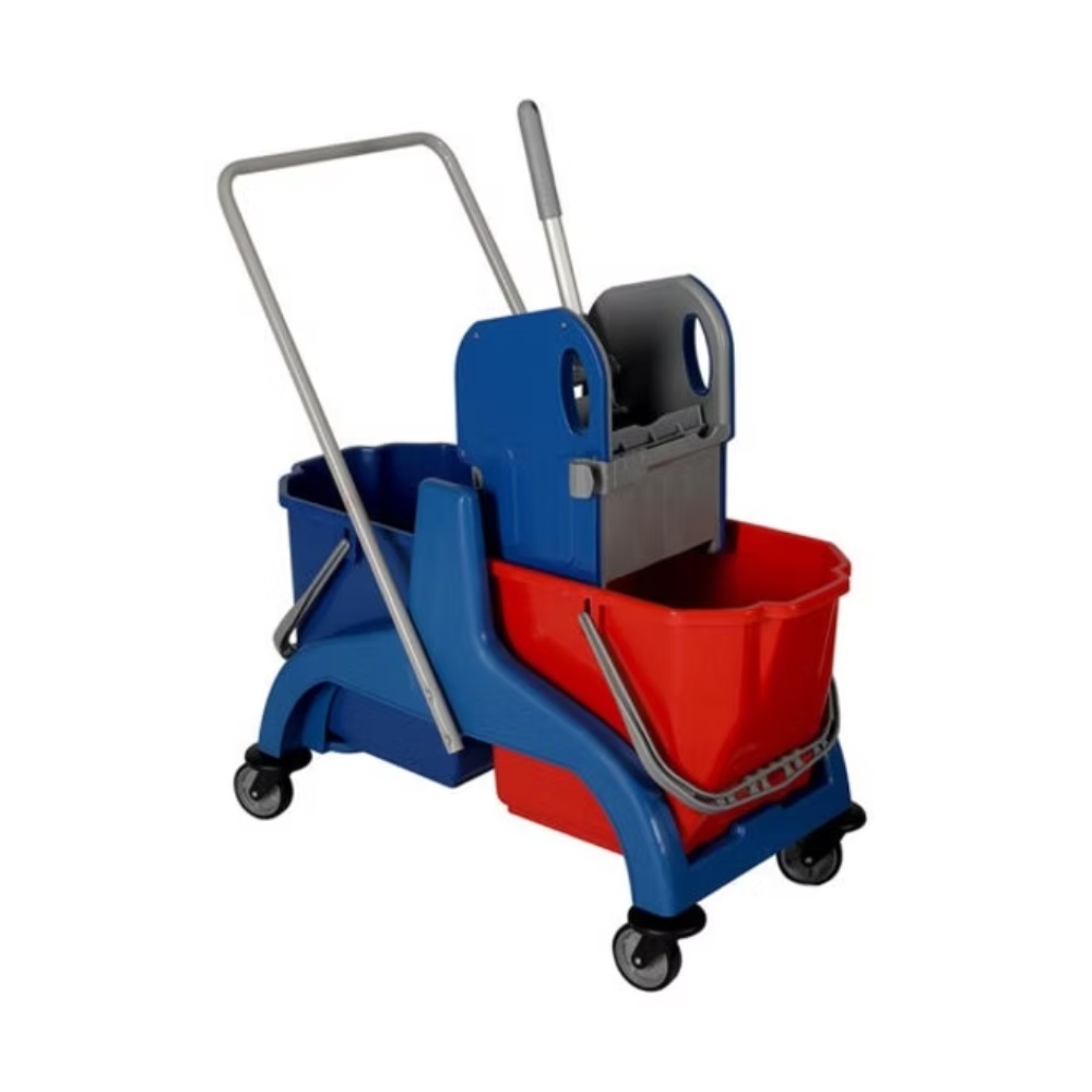 Тележка комплексная 2х25л с отжимом, красный, синий
