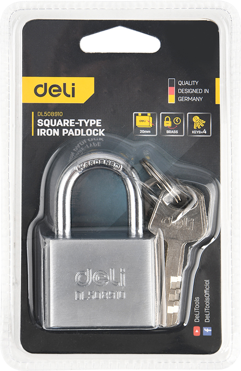 Замок навесной Deli "EDL508910", 40 мм - 3