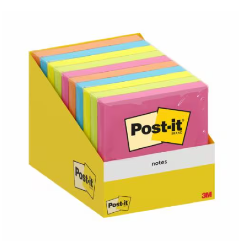 Бумага для заметок "Post-it", 76х76 мм, 100 листов, ассорти - 6