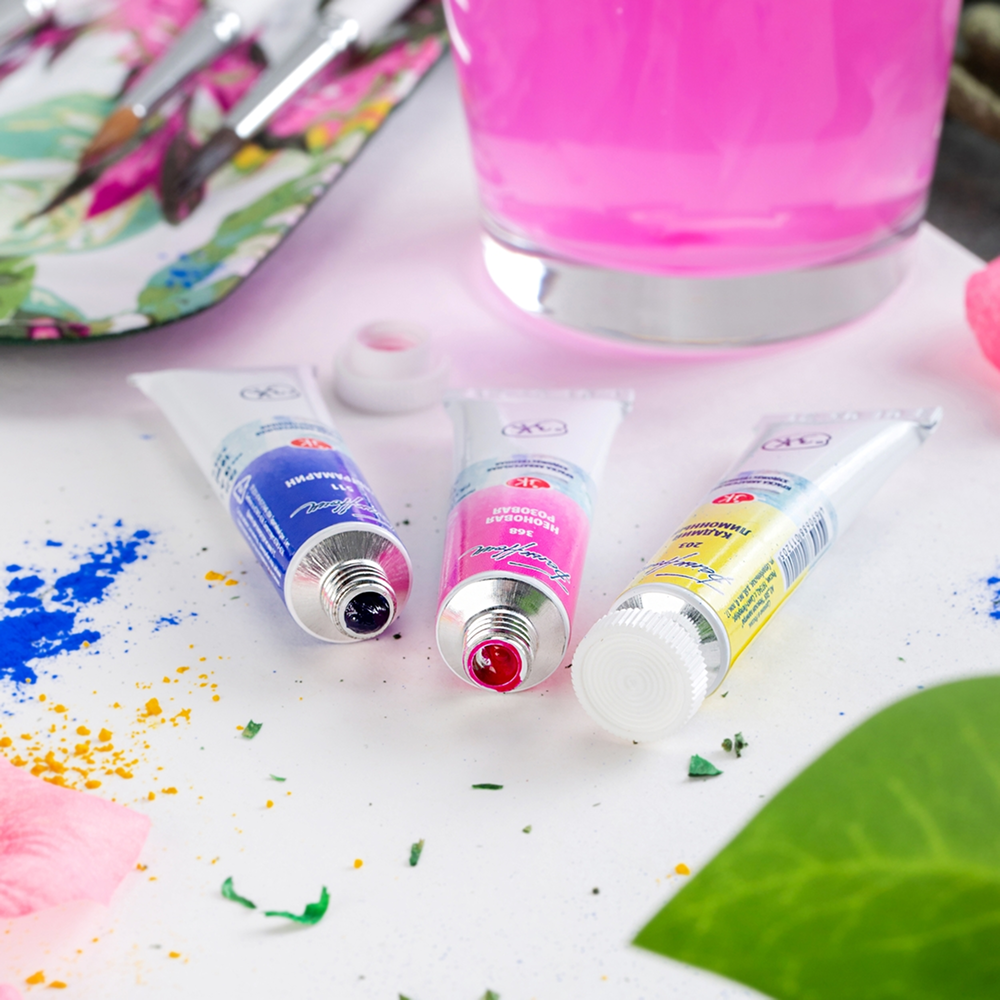 Краски акварельные "Белые ночи ботаника", 3 цвета, тубы