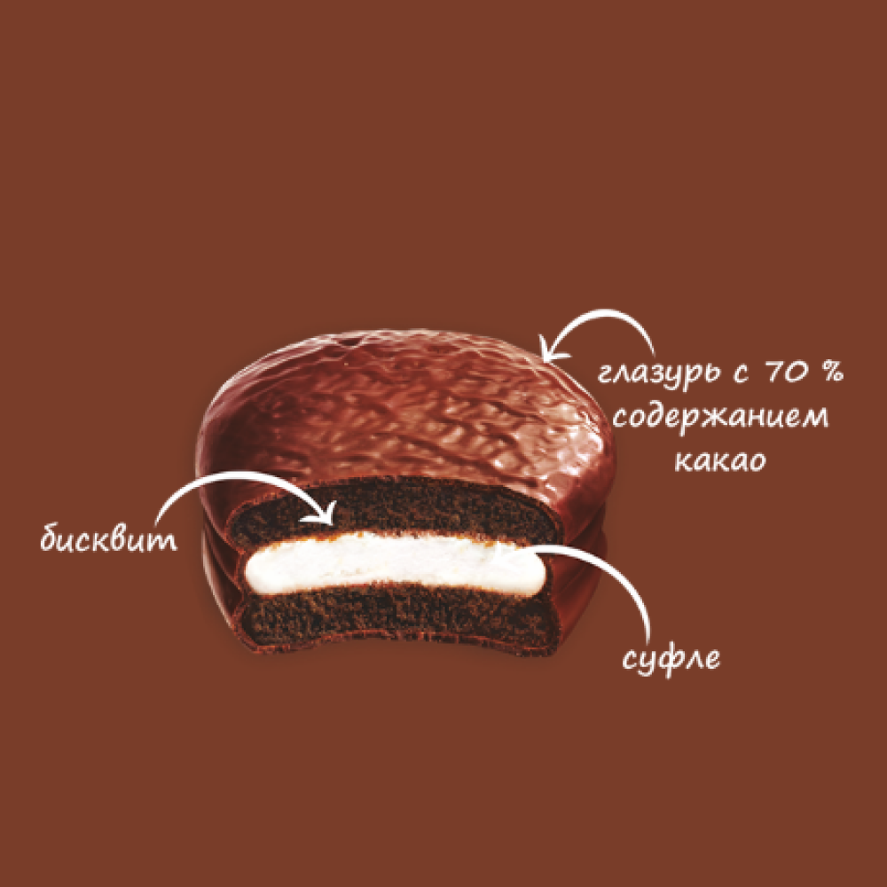 Печенье «Choco Pie Dark» в глазури, 360 гр 