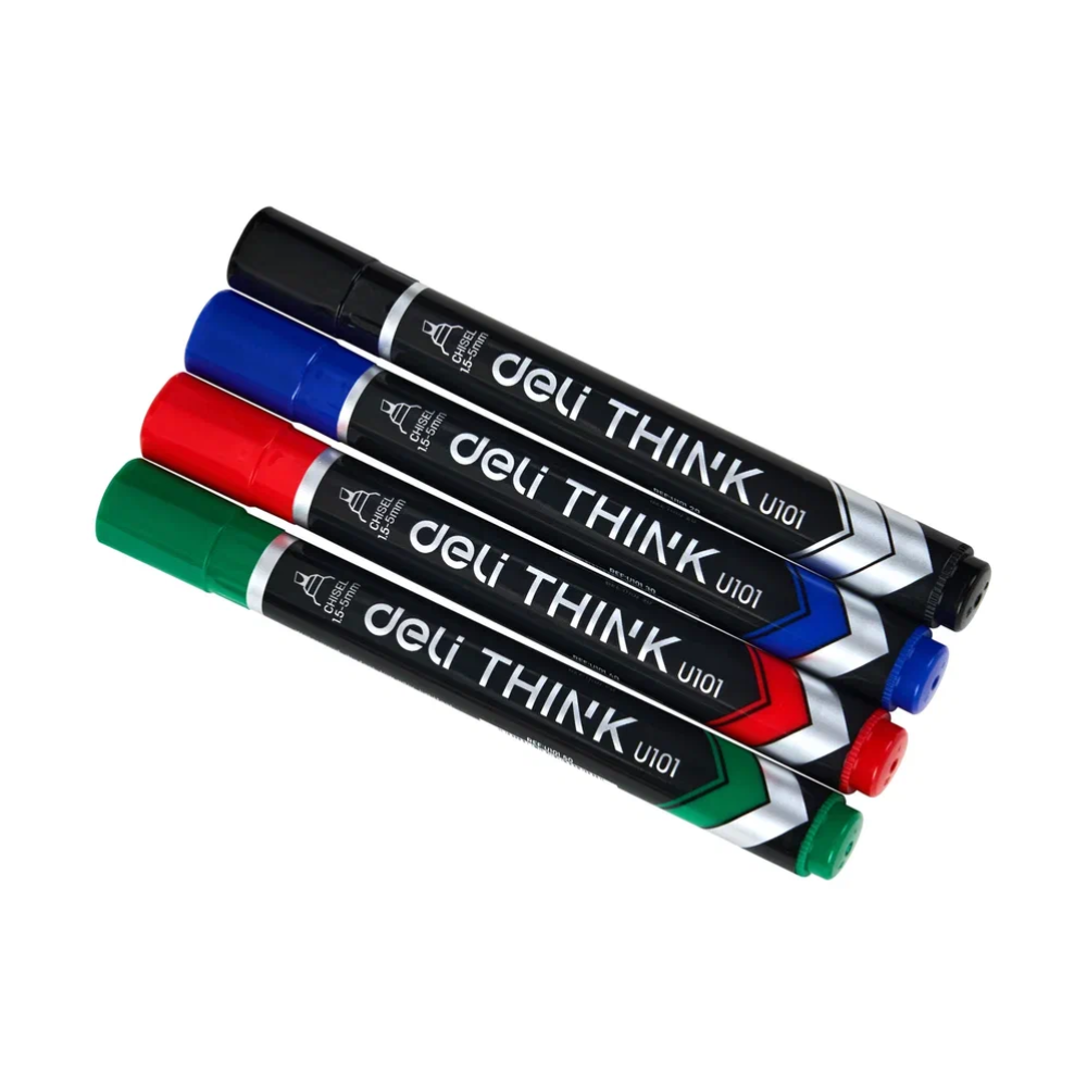 Набор маркеров перманентных "Think", 4 шт, ассорти