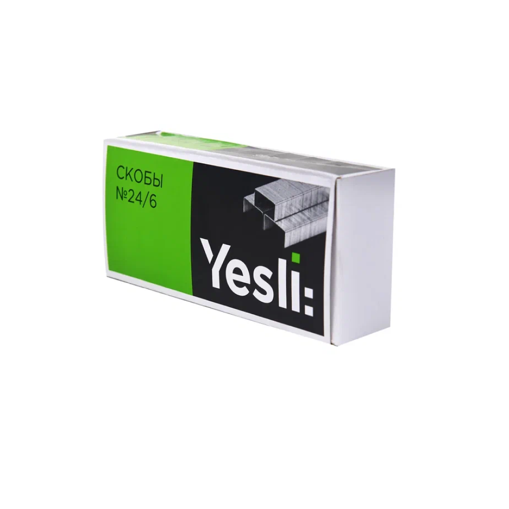 Скоба "Yesli:",  24/6, 10000 шт, металлик