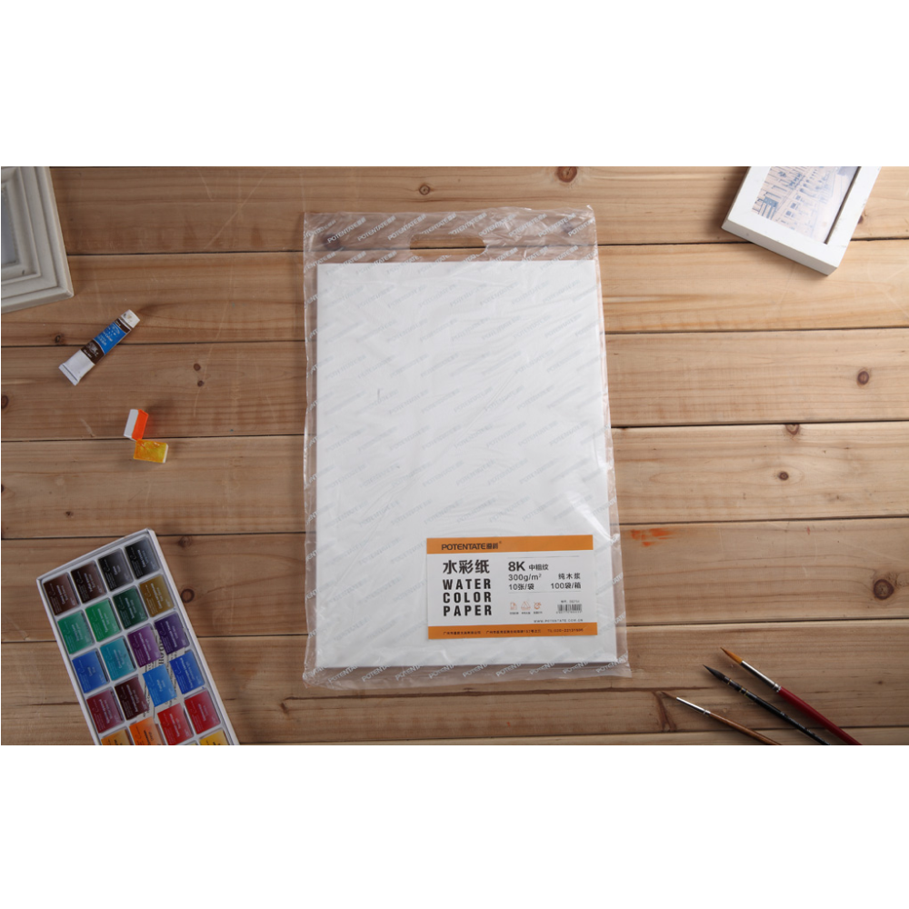 Бумага для акварели "Potentate", целлюлоза, холодный пресс, 39х54 см