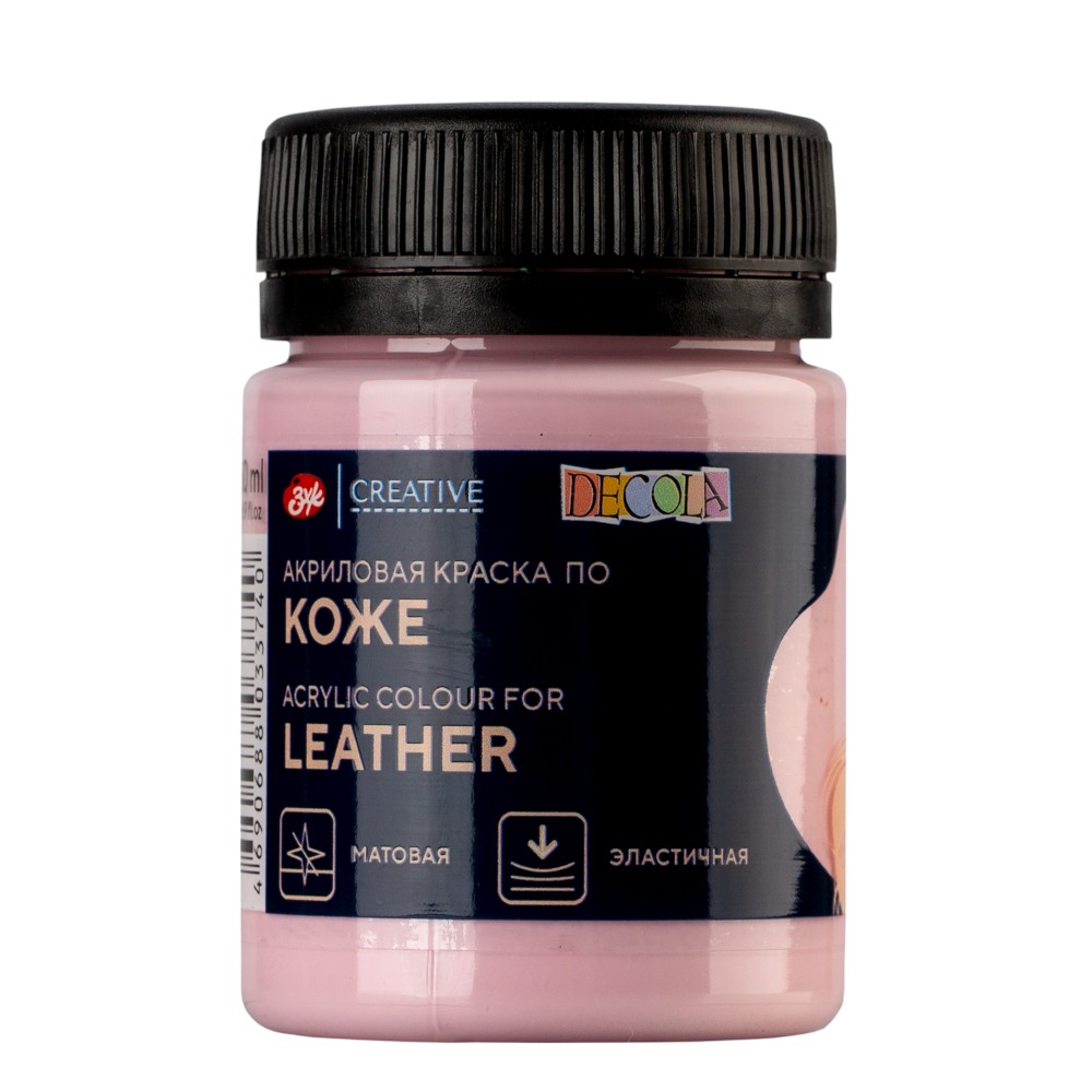 Краска акриловая для кожи "Декола", 370 сакура, 50 мл., банка