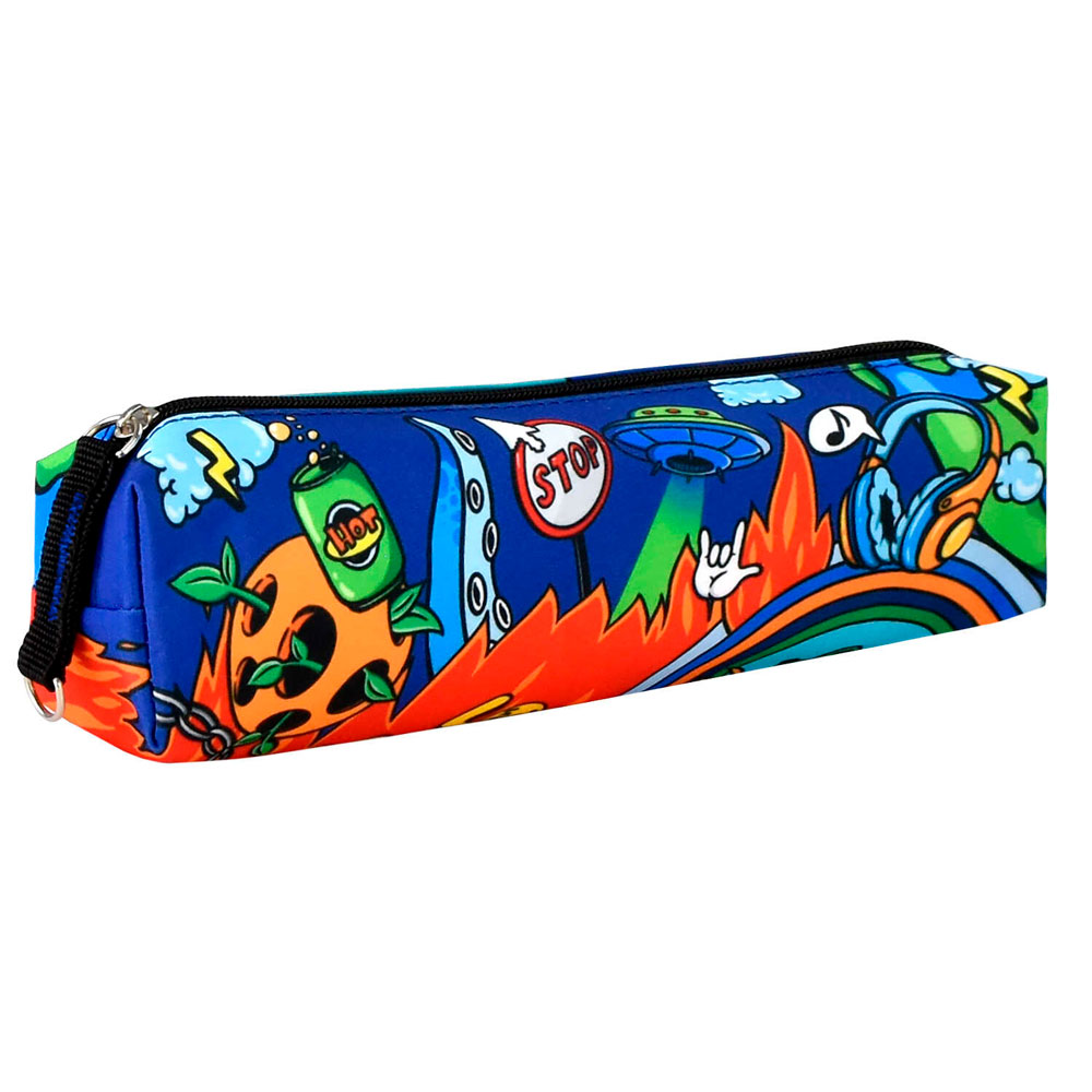 Пенал "Урбан", оранжевый, синий