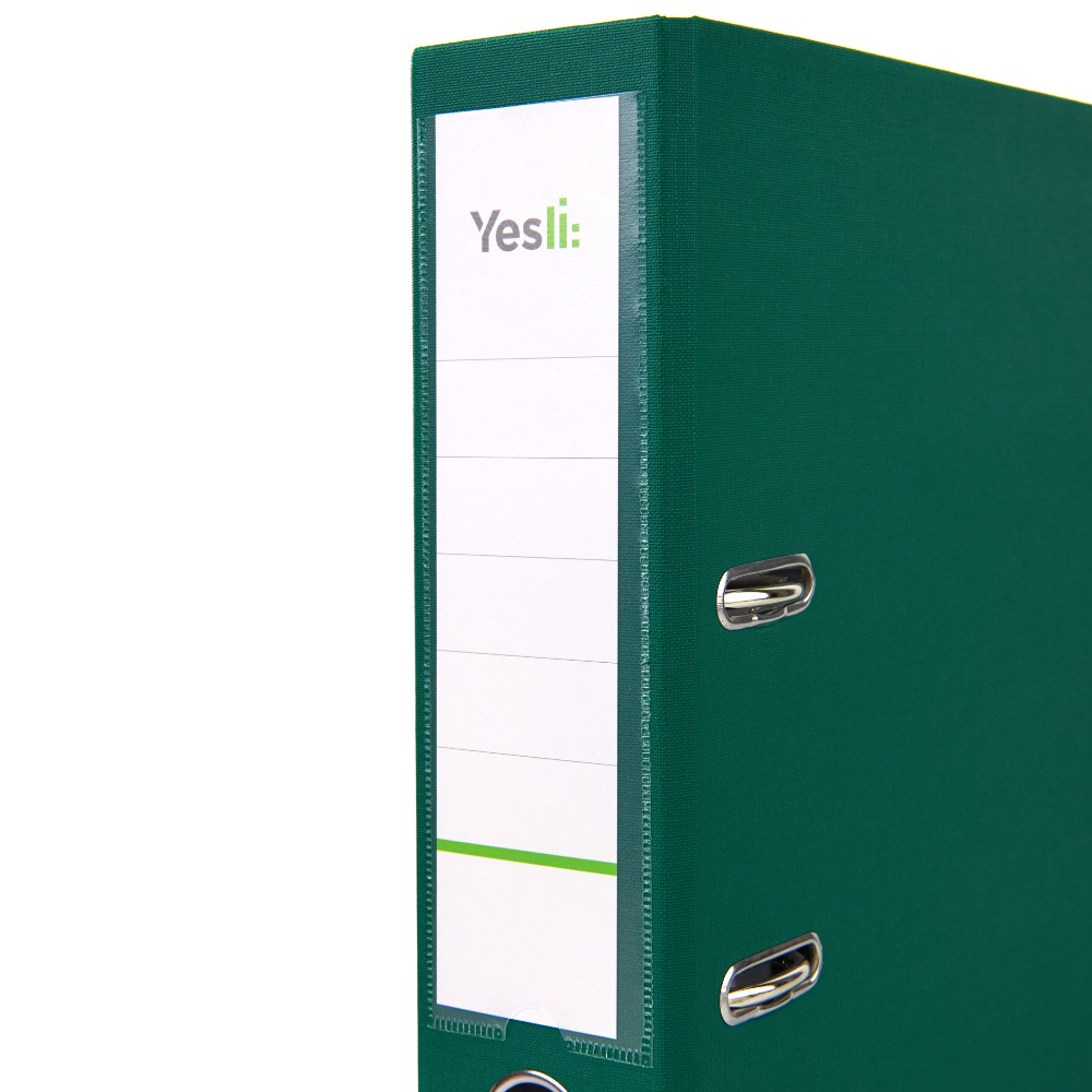 Папка-регистратор "Yesli:", А4,  75 мм, ПВХ Эко, зеленый