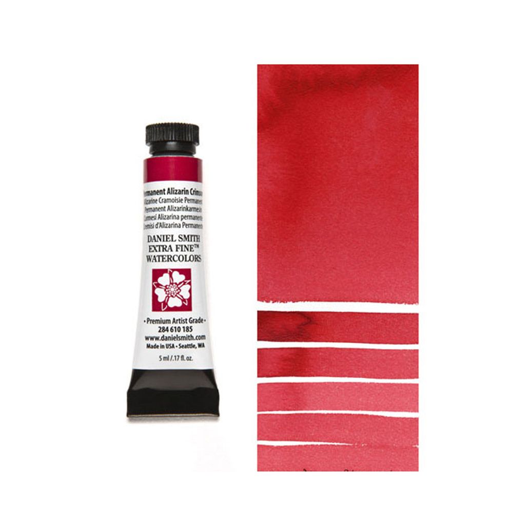 Краски акварельные "Daniel Smith", ализарин малиновый перманентный, 5мл, туба