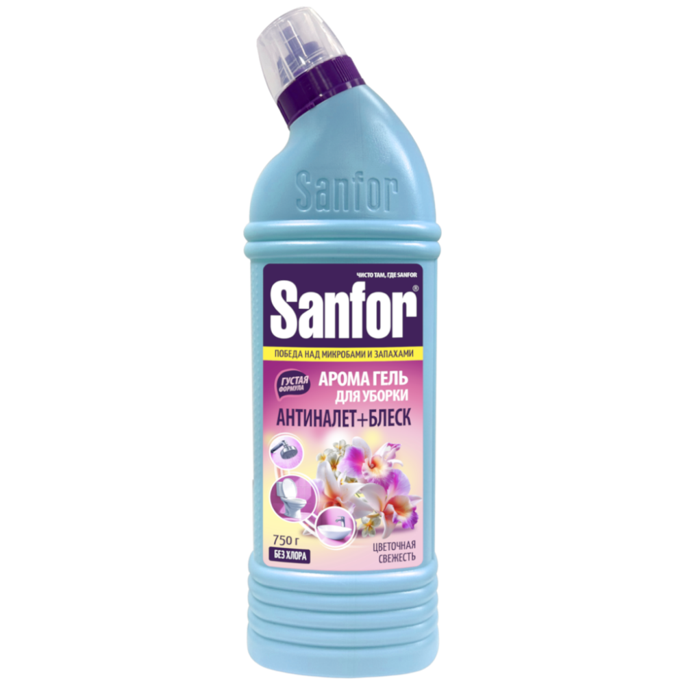 Средство чистящее для сантехники "Sanfor Арома Цветочная свежесть", 750 г