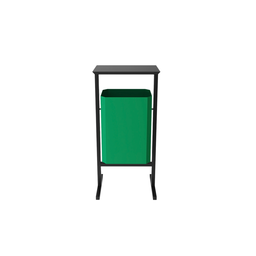 Урна уличная для мусора СТАНДАРТ, 35 л, металл, зелёный