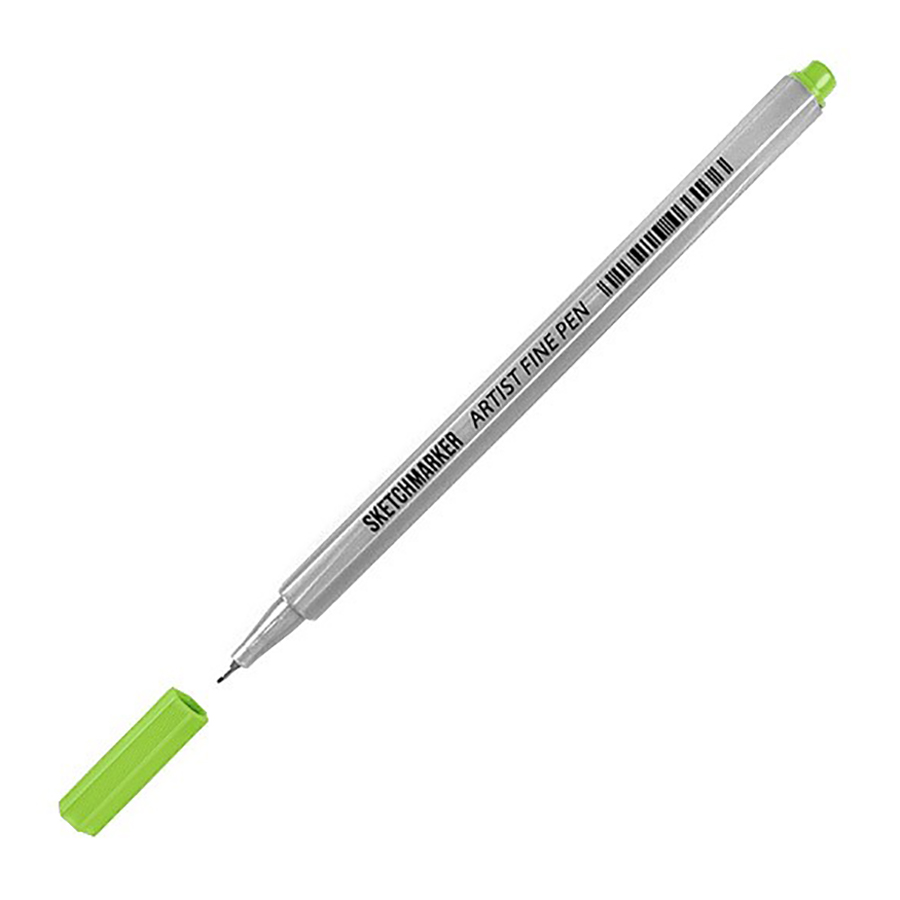 Ручка капиллярная "Sketchmarker", 0.4 мм, зеленый флуоресцентный