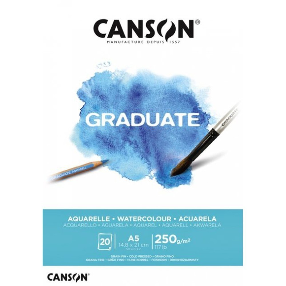 Блок-склейка бумаги для акварели "Canson Graduate"