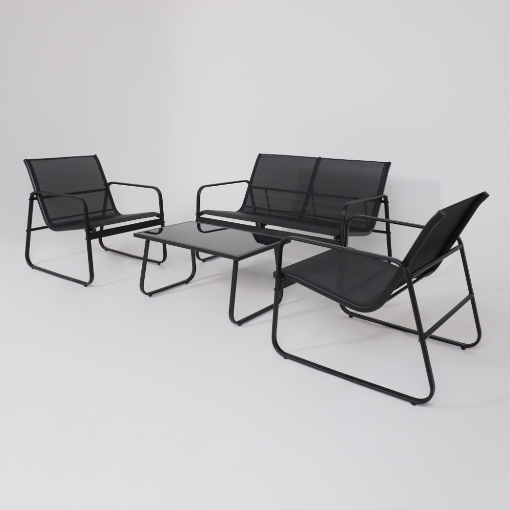 Комплект мебели садовой AksHome VERANDA (кресло 2 шт, диван 1 шт, стол 1 шт), черный - 31