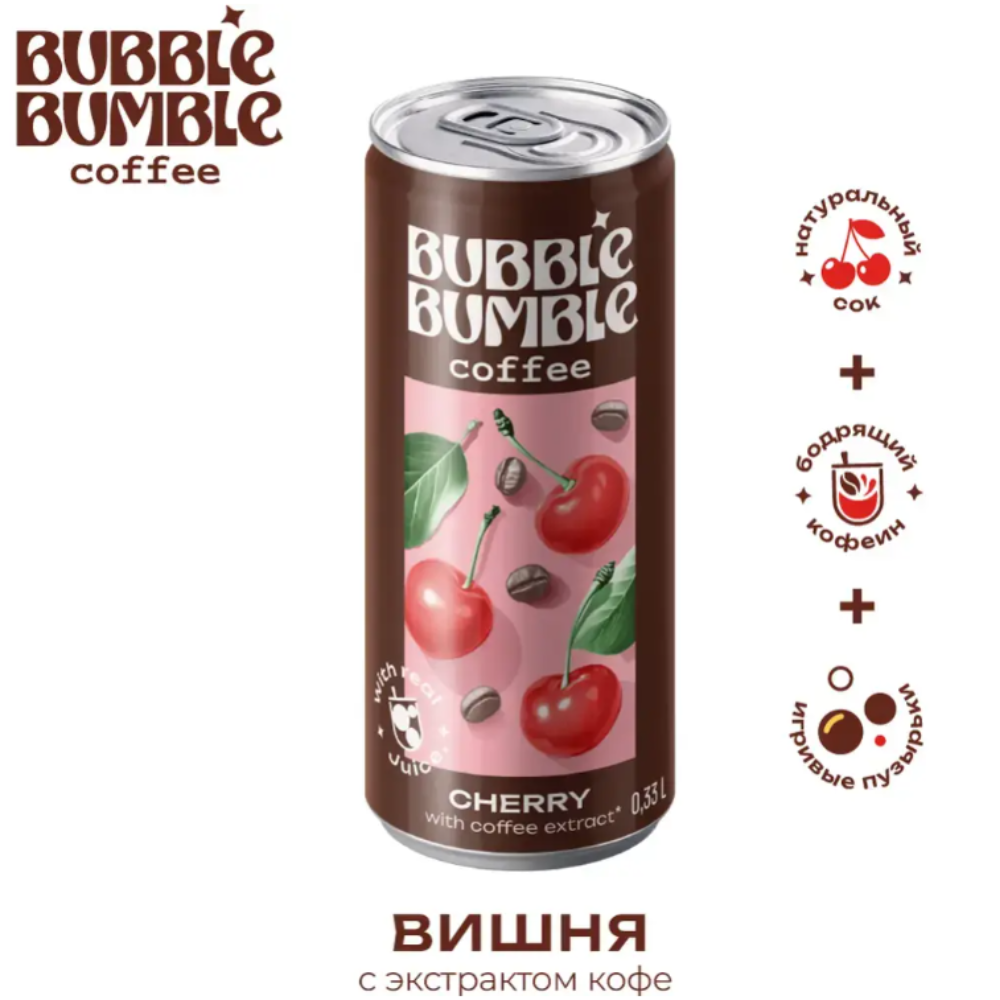 Напиток "Баббл Бамбл кофе вишня", 0.33 л
