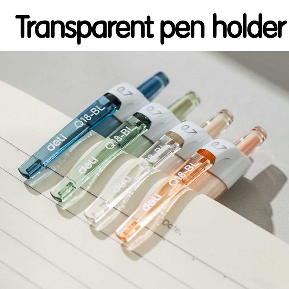 Ручка шариковая автоматическая Deli "Linfini", 0.7 мм, ассорти, стерж. синий.