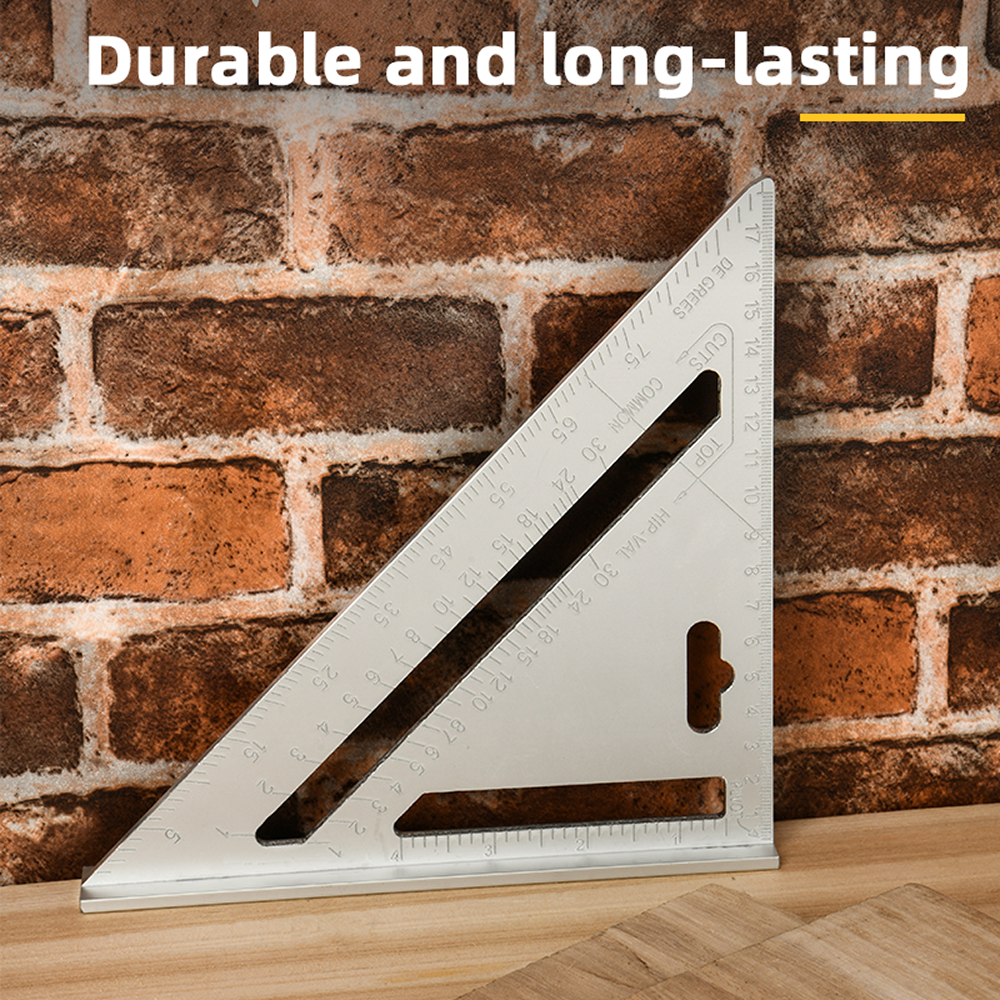 Угольник "Deli", 180 мм., металлический, серебристый