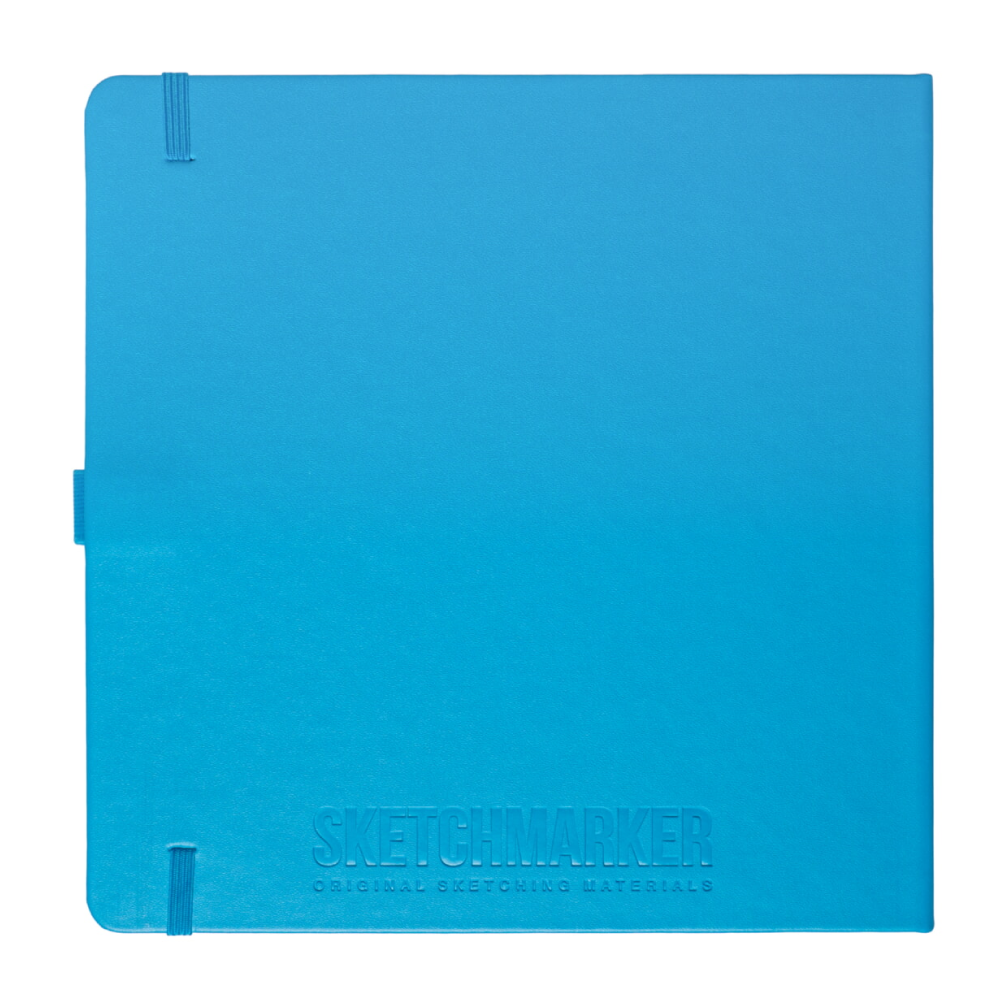 Скетчбук "Sketchmarker", 80 листов, 20x20 см, 140 г/м2, синий неон 