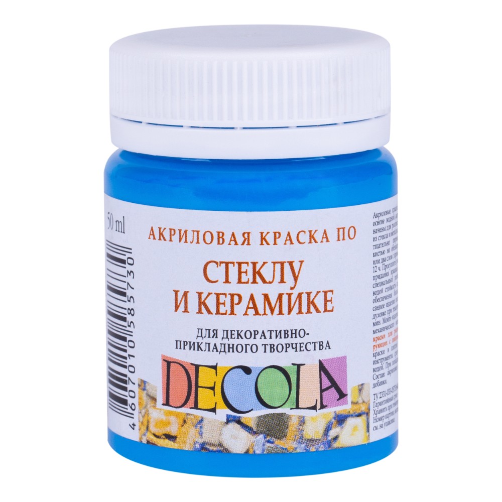 Краска акриловая по стеклу и керамике 