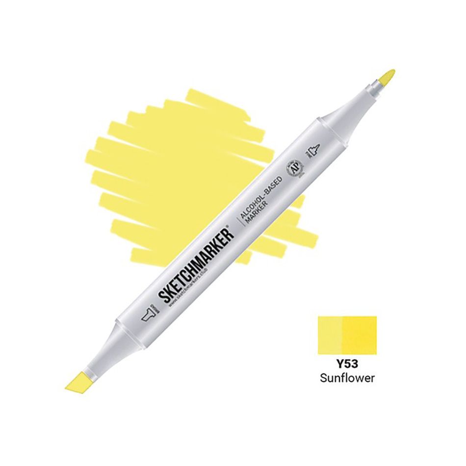 Маркер перманентный двусторонний "Sketchmarker", Y53 подсолнух