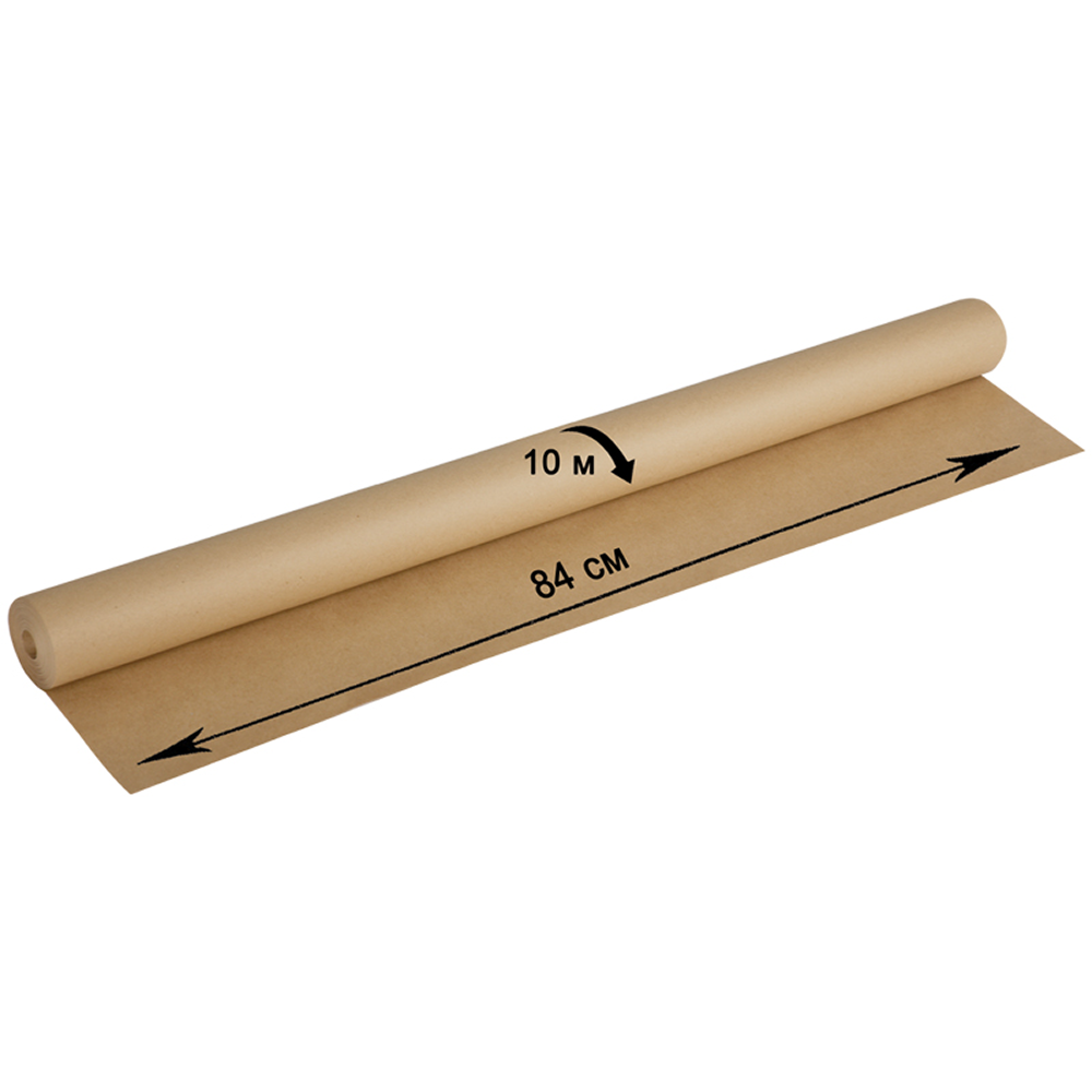 Бумага декоративная в рулоне "OfficeSpace",10x0,84 м, крафт