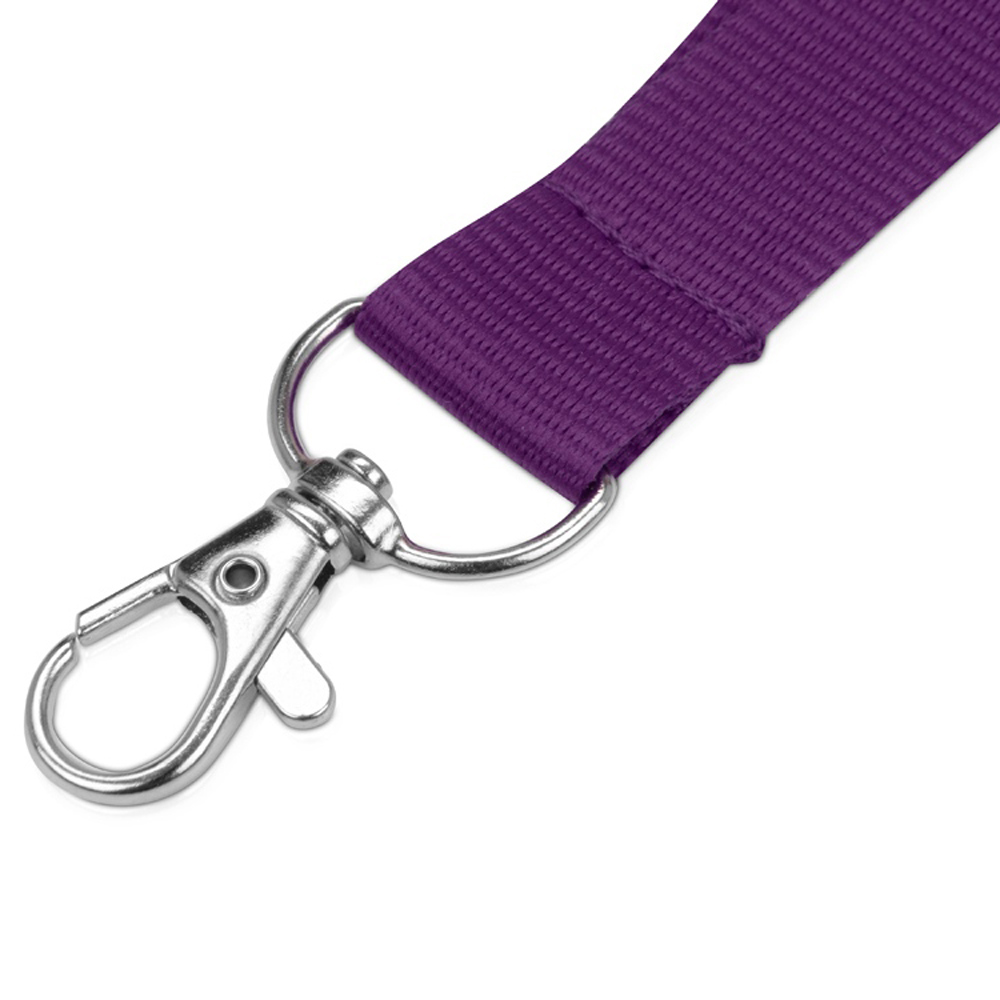 Тесьма с карабином для бейджа "8391", 900x20 мм, фиолетовый