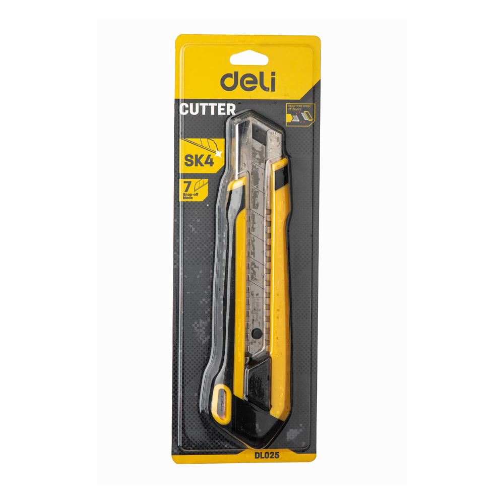 Нож для бумаги Deli "EDL025", 25 мм, усиленный - 3