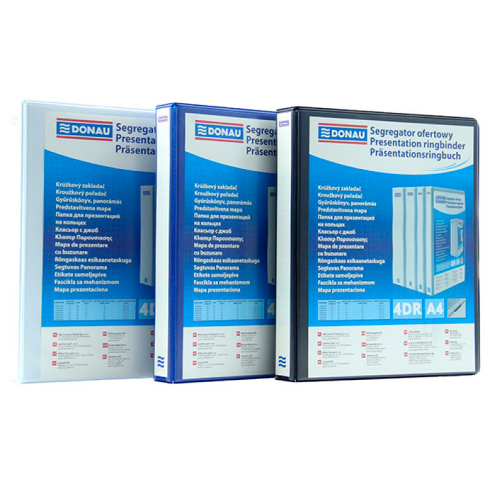 Папка на кольцах "Panorama", 4 кольца, А4, белый