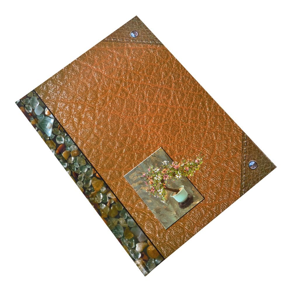 Книга канцелярская "Камешки", А4, 96 листов, клетка, коричневый
