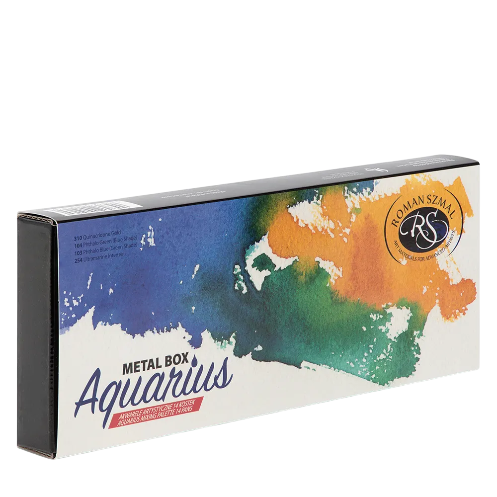 Краски акварельные "Aquarius. Mixing Palette", 14 цветов, кюветы - 3