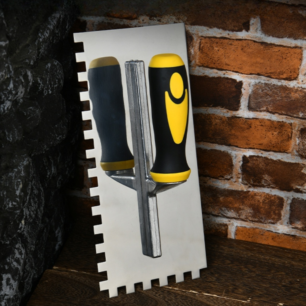 Гладилка Deli YS EDL509321, нержавеющая, 280 x 130 мм, зуб 10 x 10 мм