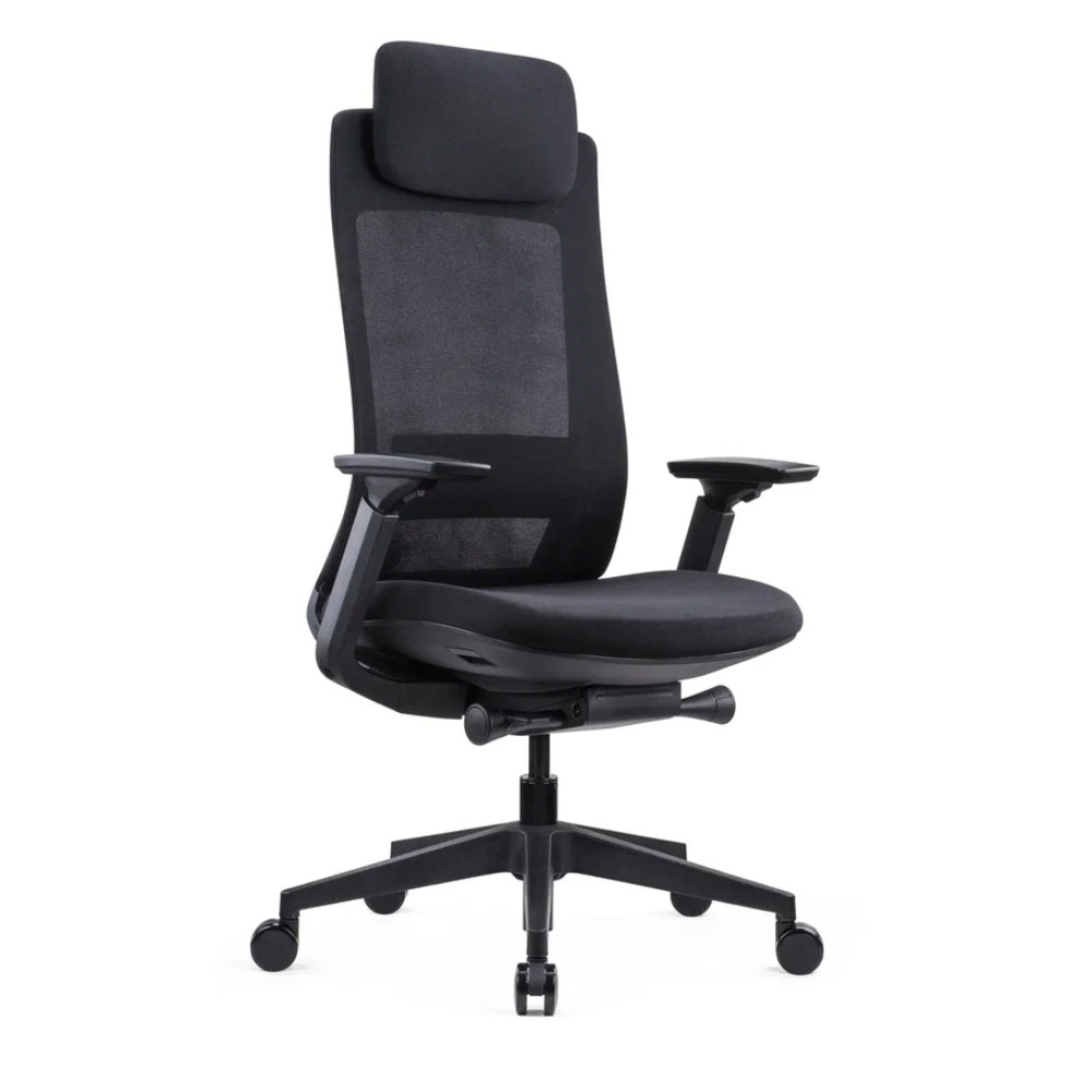 Кресло для руководителя SitZone E-VL002A, сетка, ткань, пластик, черный, -30%