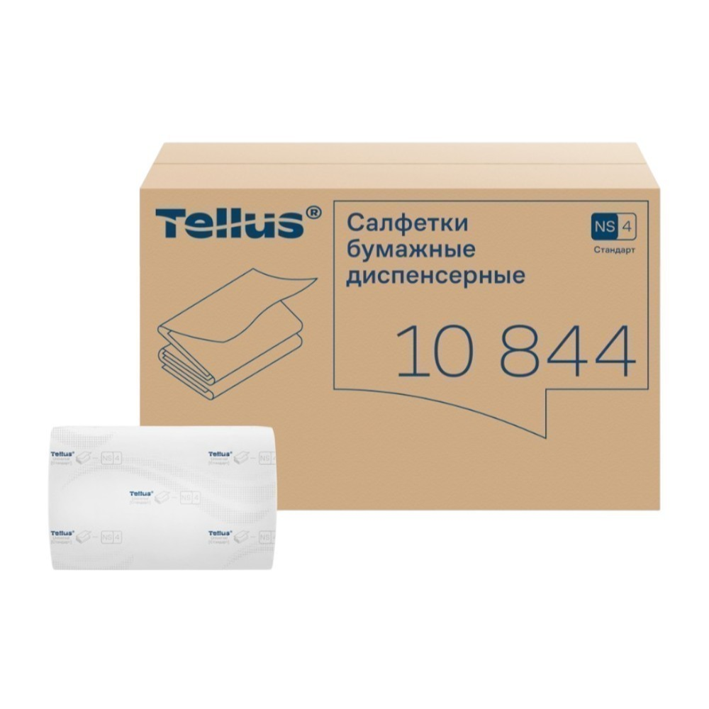 Салфетки Tellus Стандарт NS4, для диспенсера, 200 листов, 2 слоя, белый