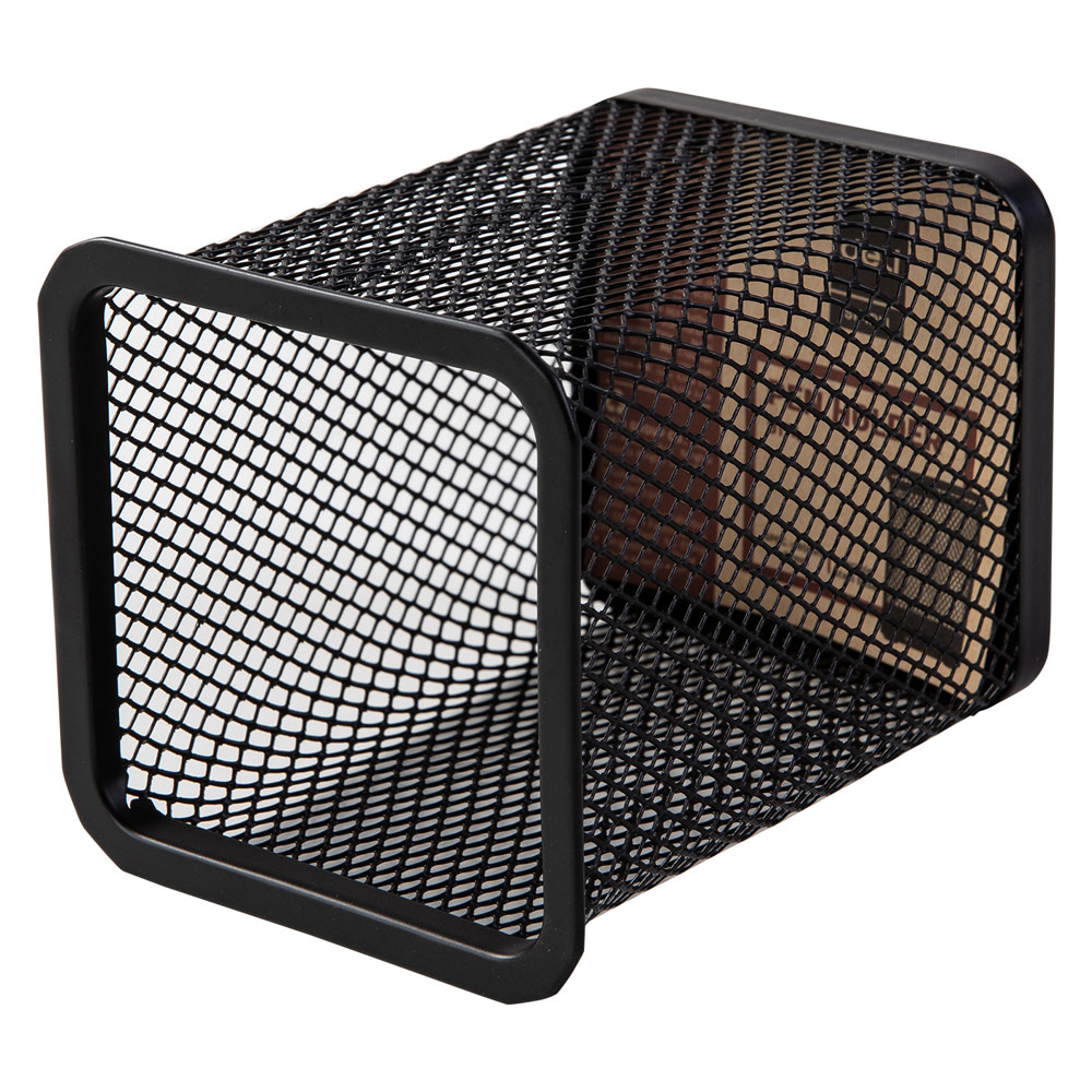 Карандашница "Deli", 80x80x90 мм, черный