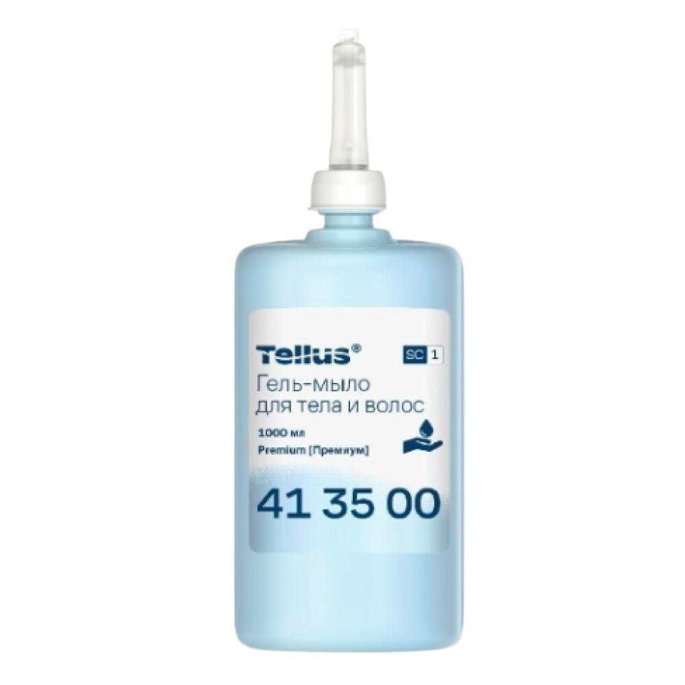 Мыло-гель Tellus Премиум для тела и волос 1 л, SC1