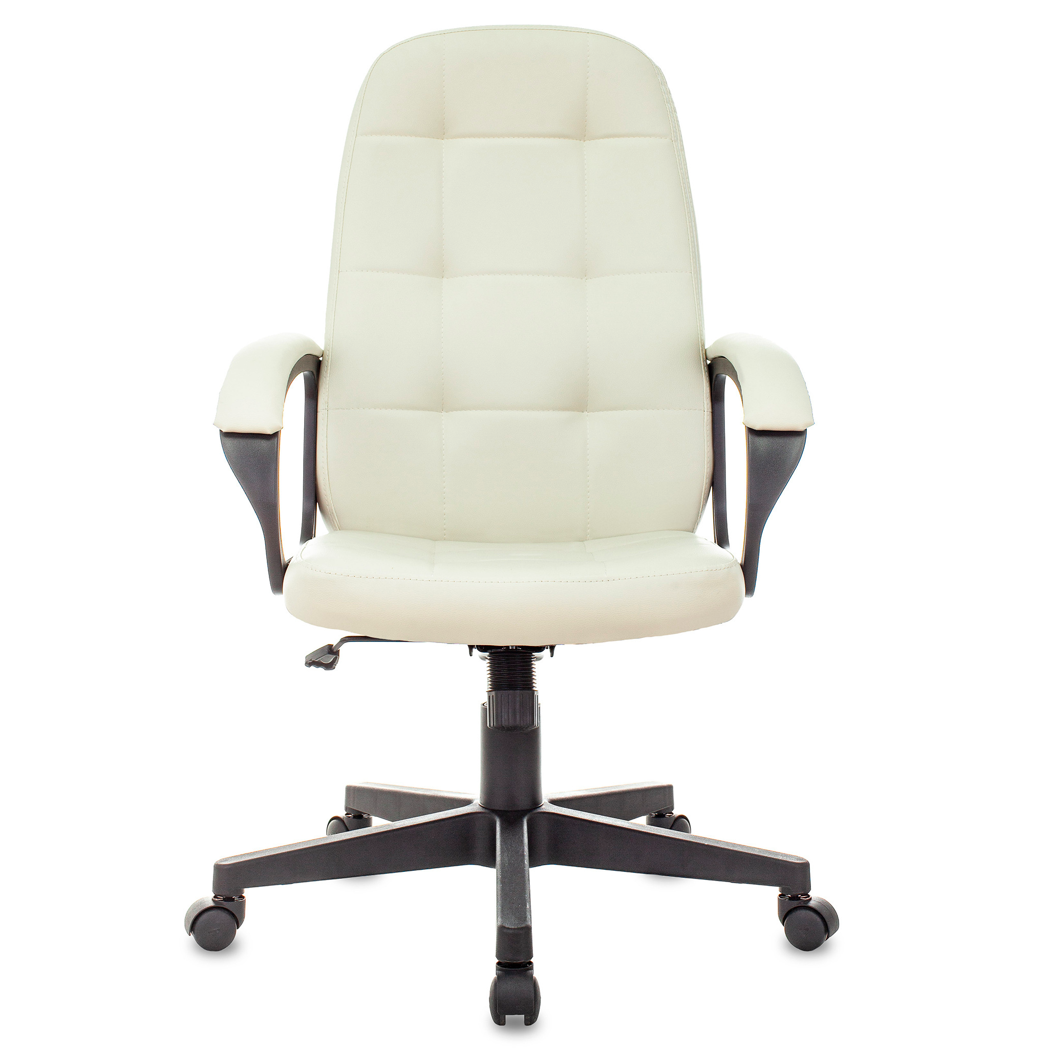 Кресло для руководителя Бюрократ "CH 002", экокожа, пластик, слоновая кость