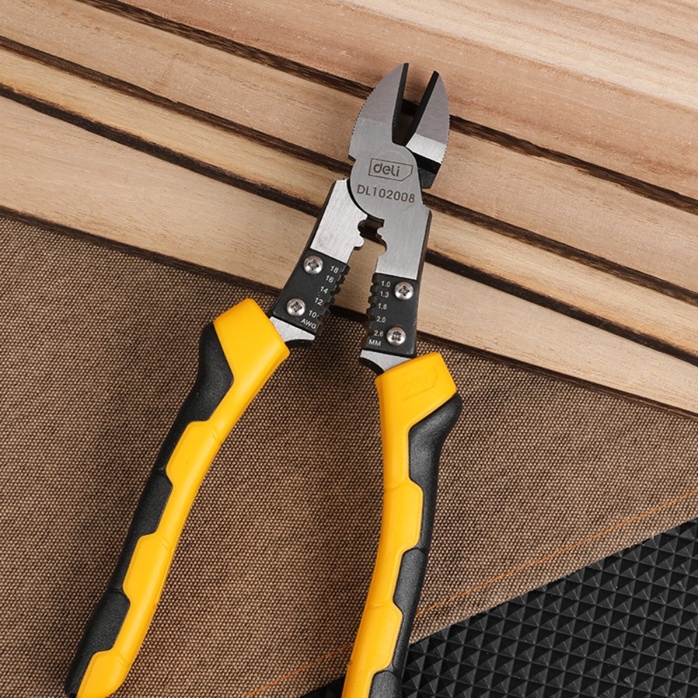 Бокорезы Deli YS EDL102008, 200 мм, желтый, черный