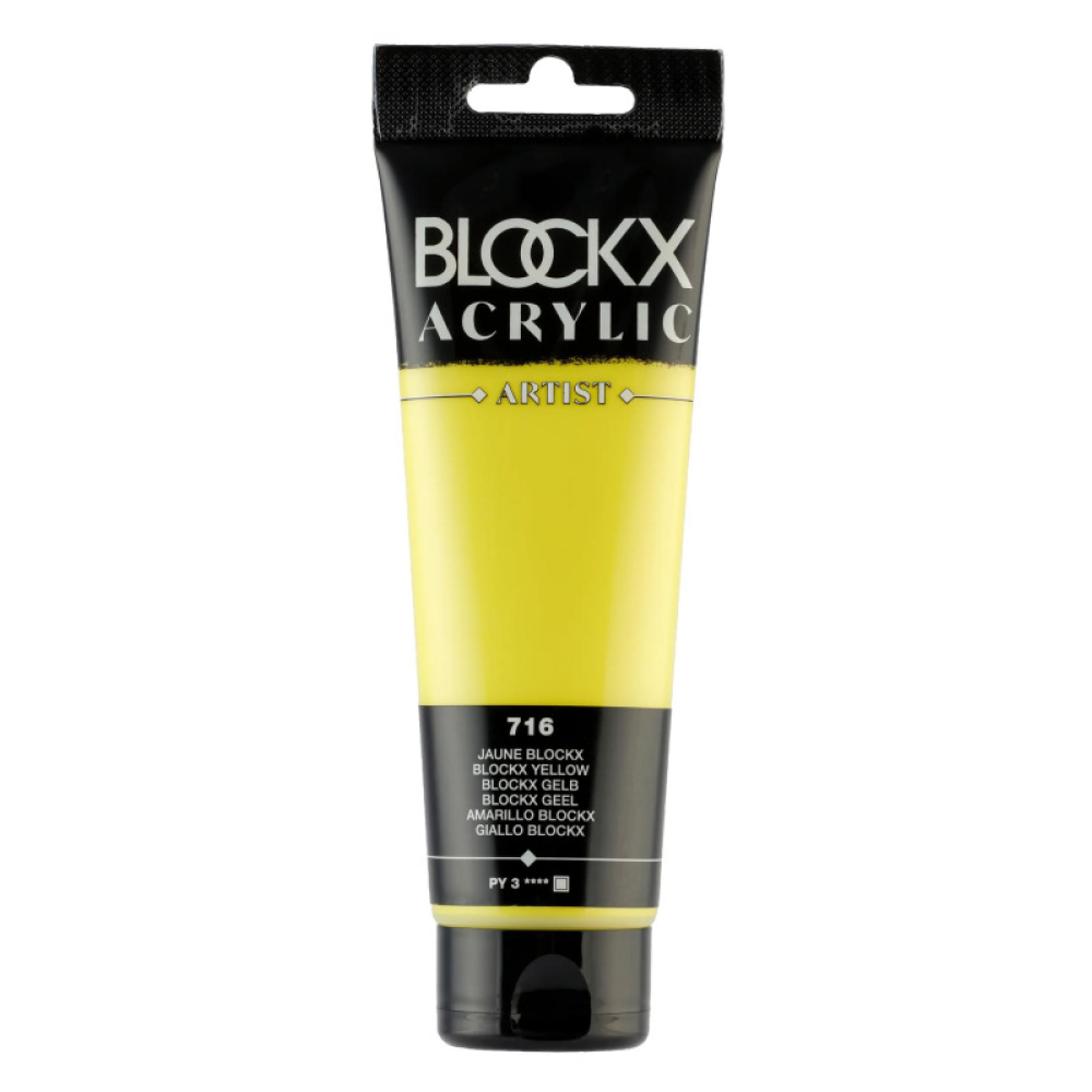 Краски акриловые "Blockx", 716 желтый Блокс, 120 мл